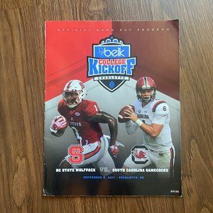 2017 Belk College Kickoff State Wolfpack v South Carolina Gamecocks Game Program